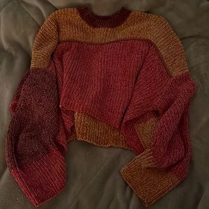 Colorblock Cropped Sweater